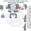 A diagram showing the parts of a ford super crew with a car dash kit.