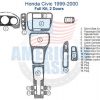 Honda civic 1999-2000 interior car kit includes a steering wheel and door panel.