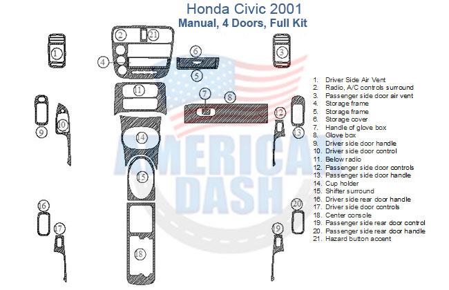 Honda cbr with an Interior car kit or Wood dash kit.