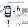 Hyundai accent 2002 - 2006 dash wiring diagram with wood dash kit accessories for car.