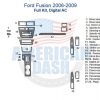 Ford fiesta 2006-2009 digital ac interior dash kit with wood trim.