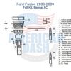 Ford fusion 2009-2010 full car dash kit, AC manual.