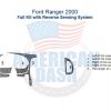 Ford Ranger 2000 with a full interior car kit and reverse sensing system.