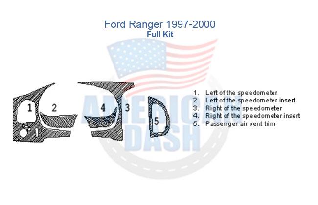 Ford ranger 1997-2000 interior car kit - accessories for car - accessories for car.