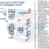Toyota Camry 2007 v6 navigation full Interior dash trim kit.