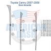Toyota Camry 2007-2009 car accessories, including door handles, interior car kit.