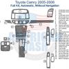 Toyota camry 2006 wiring diagram for installing an interior car kit or wood dash kit.