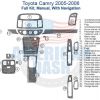Toyota camry 2006 full manual with navigation featuring an interior dash trim kit.