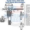 Toyota camry 2006-2007 interior dash trim kit instrument panel wiring diagram.