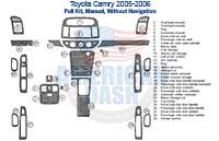 Toyota camry 2006-2007 interior dash trim kit instrument panel wiring diagram.