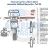 Toyota Camry 2004 interior car kit.