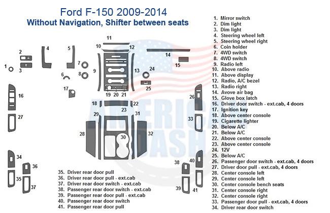 Ford f-150 f-250 f-350 f-450, and potentially other Ford models, can be enhanced with the addition of an interior car kit. This wood dash kit adds a touch of
