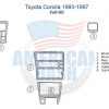 Toyota corolla 1997 interior dash trim kit.