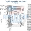 Toyota highlander 2002-2007 wiring diagram with accessories for car.