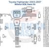 Toyota highlander 2007 with interior dash trim kit.