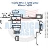 The wiring diagram for a Toyota RAV4 car dash kit.