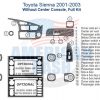 Toyota Sienna 2003 interior dash trim kit.