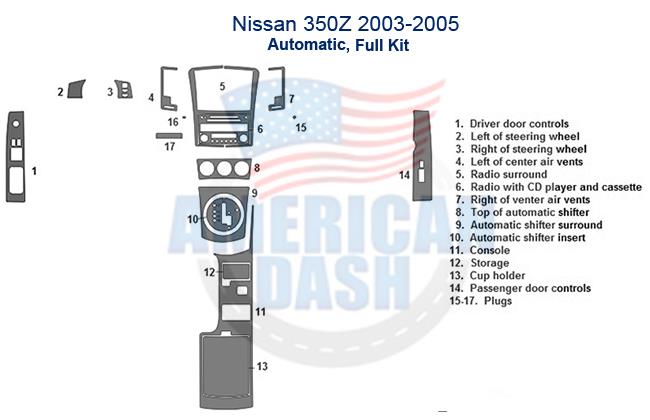 Nissan offers a variety of interior car accessories including an interior dash trim kit.
