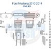 Ford Mustang 2010 - 2014 interior car kit includes a fuse box diagram.