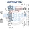 Toyota corolla 2006-2013 without navigation interior dash trim kit.