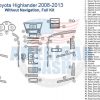 Toyota highlander 2009-2013 without navigation fall **interior dash trim kit**.