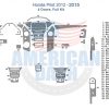 Honda Civic 2015 interior car kit parts diagram.