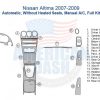 Nissan Altima 2007-2009 automatic windscreen wiper kit with car dash kit accessories.