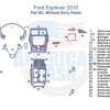Ford explorer 2015 car dash kit interior parts diagram.