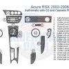Acura RSX 2006 interior dash trim kit and wood dash kit include a wiring diagram for the CD player.