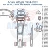 Acura Integra interior parts diagram of the wood dash kit.