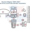 Acura integra 1997-2000 dash trim kit diagram.