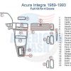 Acura Integra 1993 fuse box diagram with a Wood dash kit option.