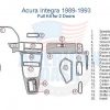 Acura Integra 1989-1993 Wood dash kit full accessory for car.