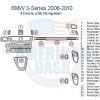 A diagram showing the parts of a BMW 3 Series, including an Interior dash trim kit.
