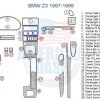 A diagram of the interior parts of a BMW Z3 featuring an Interior dash trim kit.