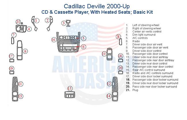 Cadillac Deville car dash kit CD player.