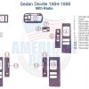 A diagram showing the parts of a car dash kit for a savannah.