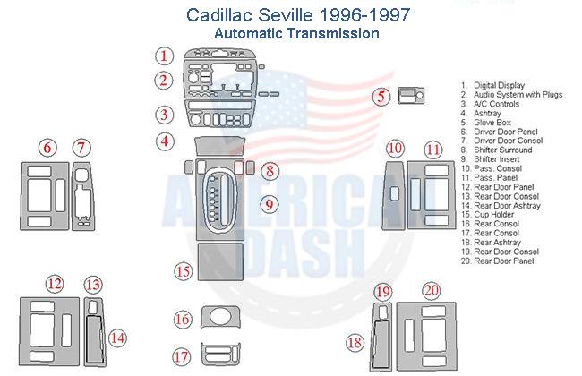 Cadillac escalade 1997 automatic transmission interior car kit.