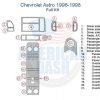 Chevrolet astro Car dash kit and Interior dash trim kit.