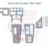 Chevrolet Corvette interior dash trim kit diagram.