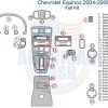Chevrolet Equinox interior dash trim kit includes a stereo wiring diagram.