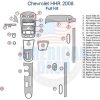 Chevrolet 2008 interior parts diagram including the Wood dash kit and Accessories for car.