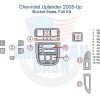 Chevrolet Avalanche 2006-up car dash kit for interior dash trim.