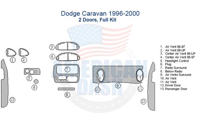 Dodge carrara 1989-2000 2 door full interior kit with a Wood dash kit.