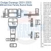 Dodge Durango 2003 white door and seat kits with car dash kit accessories.