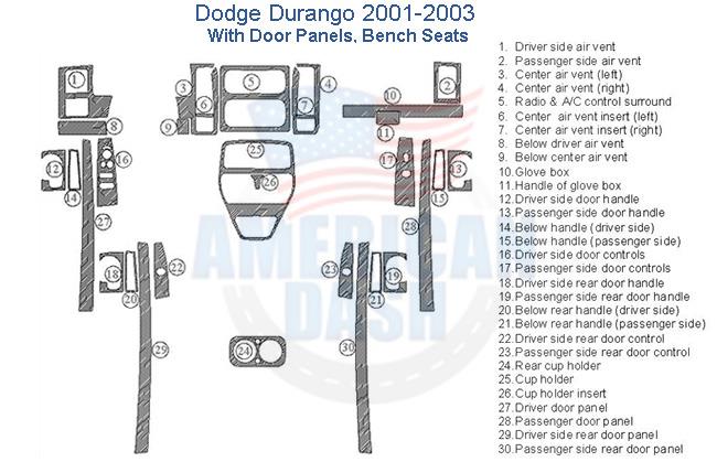 Dodge durango 2006-2015 car dash kit.