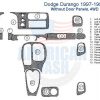 Dodge Durango dash trim kit and door panel.