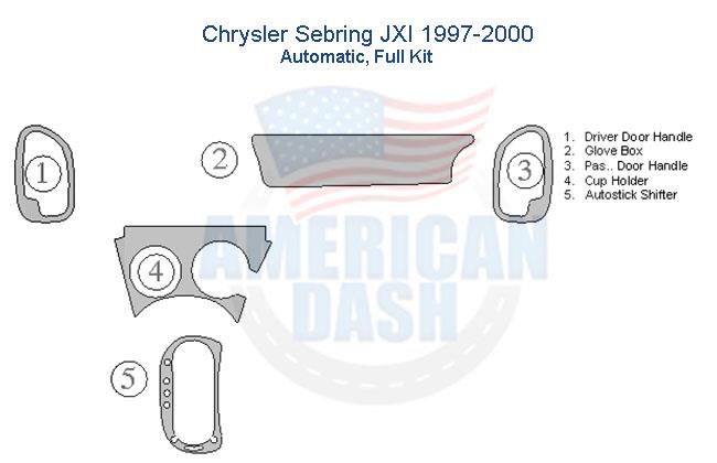 Chrysler sedan jv 2000 automatic Wood dash kit - accessories for car.