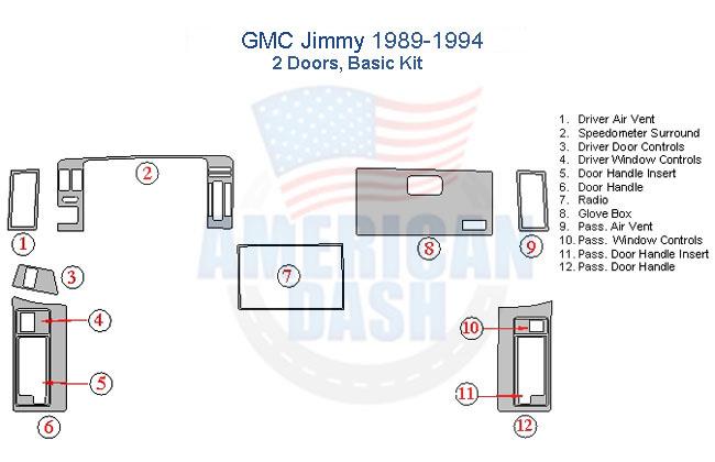 Gmc jimmy 2 door base kit with interior car kit accessories.