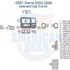 Gm sierra 2006-2008 extended cab wood dash kit and car dash kit accessories.